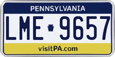 PA license plate LME9657