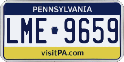 PA license plate LME9659