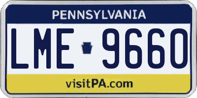 PA license plate LME9660