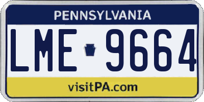 PA license plate LME9664