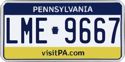 PA license plate LME9667