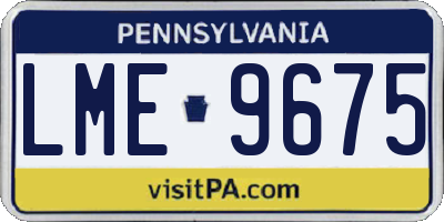 PA license plate LME9675