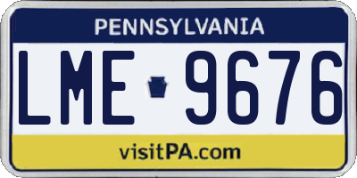 PA license plate LME9676