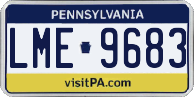 PA license plate LME9683
