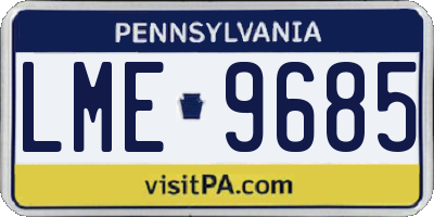 PA license plate LME9685