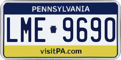 PA license plate LME9690
