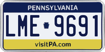 PA license plate LME9691