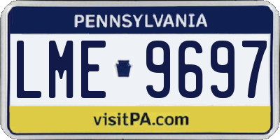PA license plate LME9697