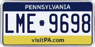 PA license plate LME9698