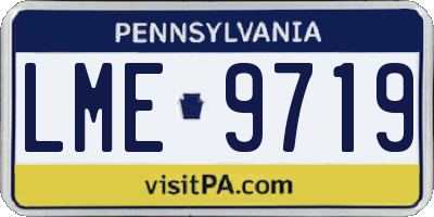 PA license plate LME9719