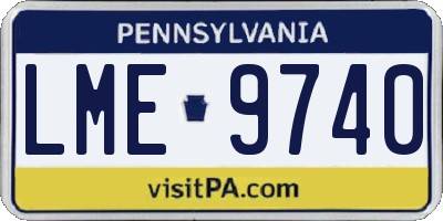 PA license plate LME9740