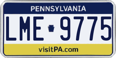 PA license plate LME9775