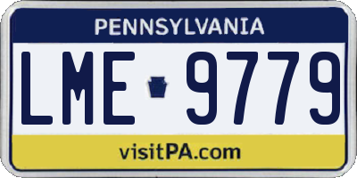 PA license plate LME9779