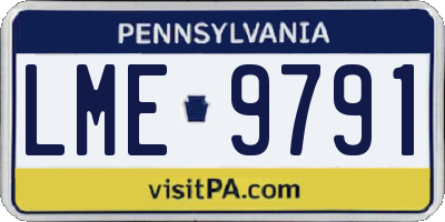 PA license plate LME9791