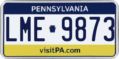 PA license plate LME9873