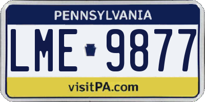 PA license plate LME9877
