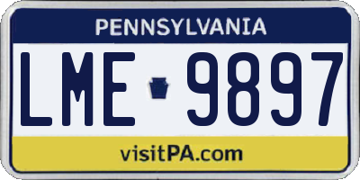 PA license plate LME9897