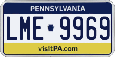 PA license plate LME9969
