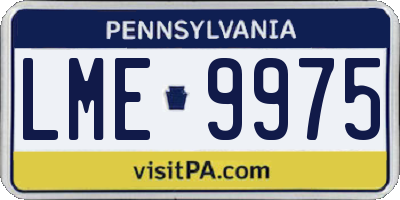 PA license plate LME9975