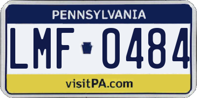 PA license plate LMF0484