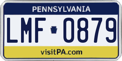 PA license plate LMF0879