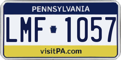 PA license plate LMF1057