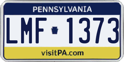 PA license plate LMF1373