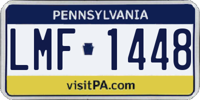 PA license plate LMF1448