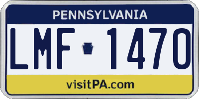 PA license plate LMF1470