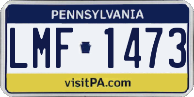 PA license plate LMF1473