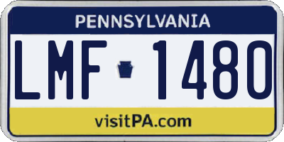 PA license plate LMF1480