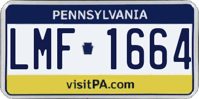 PA license plate LMF1664