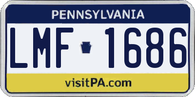 PA license plate LMF1686