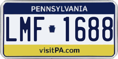 PA license plate LMF1688