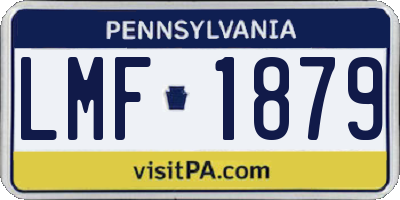 PA license plate LMF1879