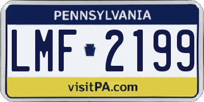 PA license plate LMF2199