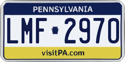 PA license plate LMF2970