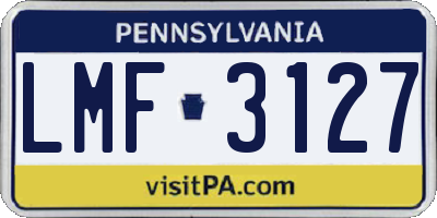 PA license plate LMF3127