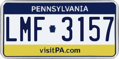 PA license plate LMF3157