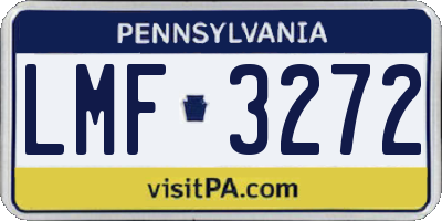 PA license plate LMF3272