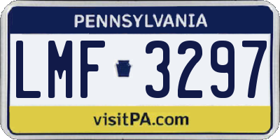 PA license plate LMF3297