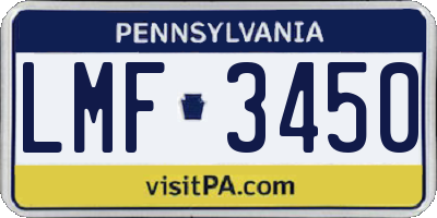 PA license plate LMF3450