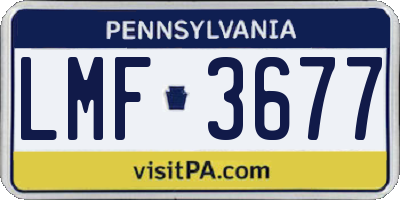 PA license plate LMF3677