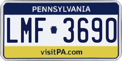 PA license plate LMF3690