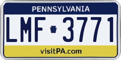 PA license plate LMF3771