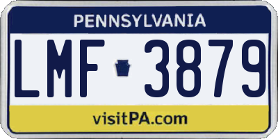 PA license plate LMF3879