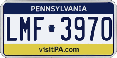 PA license plate LMF3970
