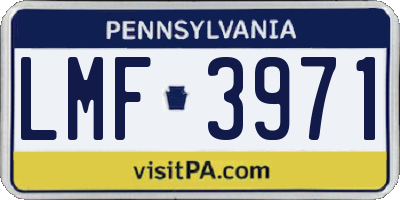 PA license plate LMF3971