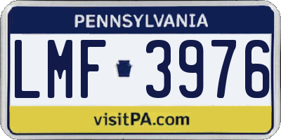 PA license plate LMF3976