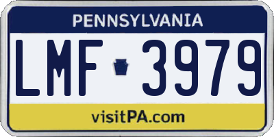 PA license plate LMF3979